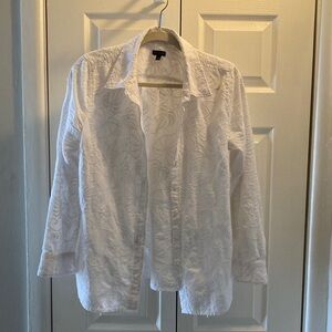 Talbots White Button Down Shirt